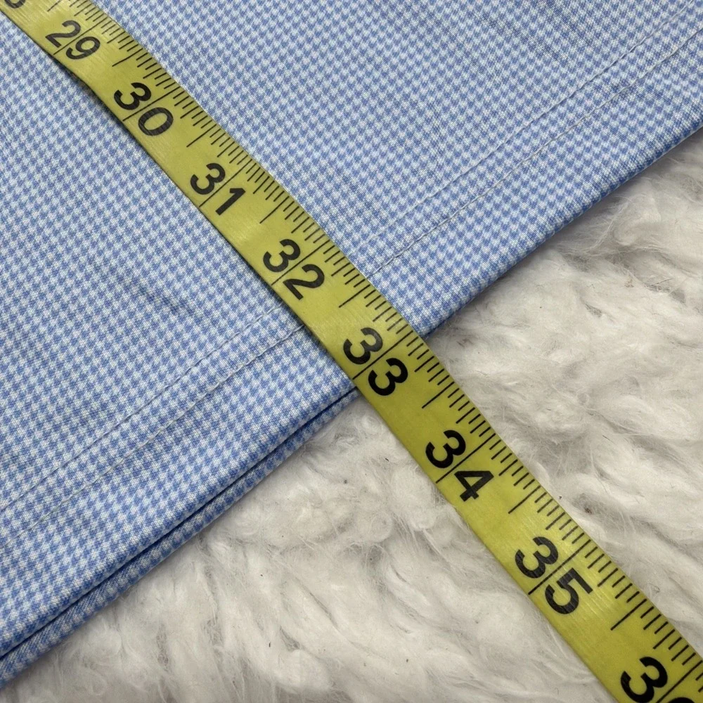 COLLARS & CO. Firm Dress Collar Polo Shirt Mens Large Tall LT Blue White AOP New